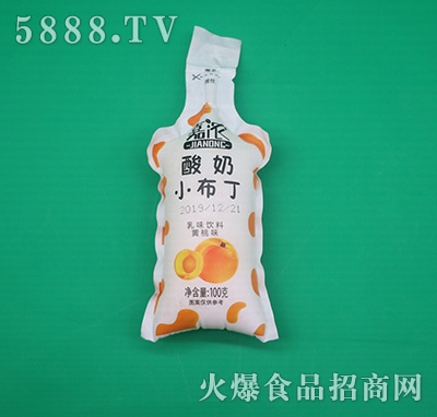 嘉濃酸奶小布丁乳味飲料黃桃味100克