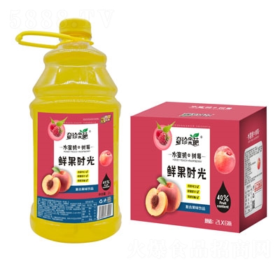 奇珍菓葩水蜜桃+樹莓復合果味飲品2LX6