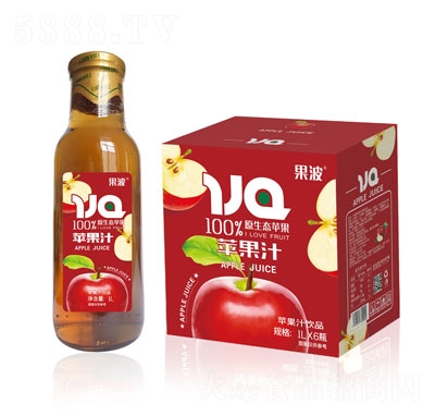 國波蘋果汁飲品1LX6