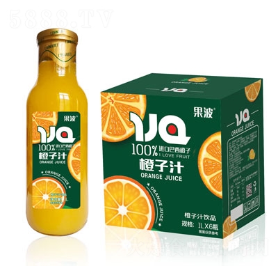 國波橙子汁飲品1LX6