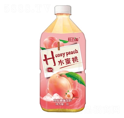旺百源水蜜桃味飲料1L