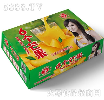 望花譚6個(gè)芒果果味飲料外箱