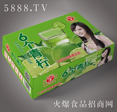望花譚6個(gè)青檸碳酸飲料