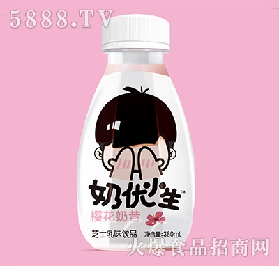 玉川果先生奶優(yōu)小生芝士櫻花奶昔380ml