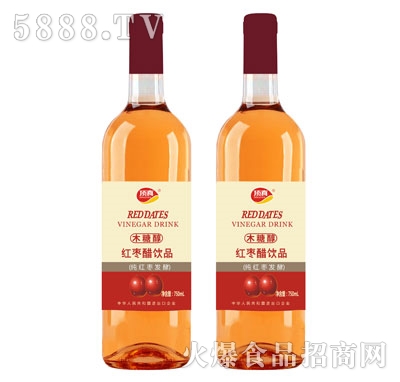 頂真750ml木糖醇紅棗醋飲品