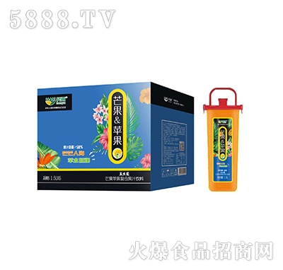 昊雨芒果蘋果復(fù)合果汁飲料1.5L×6瓶