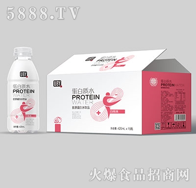 優(yōu)貝源蛋白質水白桃味420mlx15