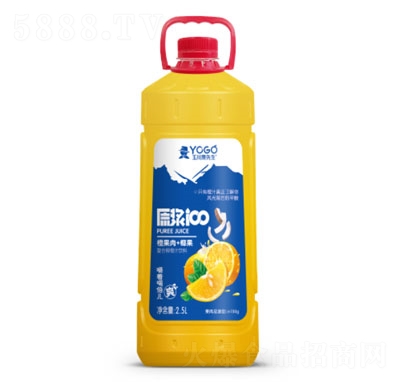 玉川果先生橙果肉+椰果復合芒果汁飲料2.5L