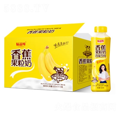 味益純香蕉果粒奶500mlx15