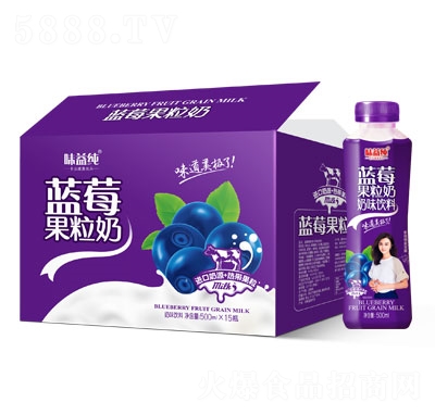 味益純藍莓果粒奶500mlx15