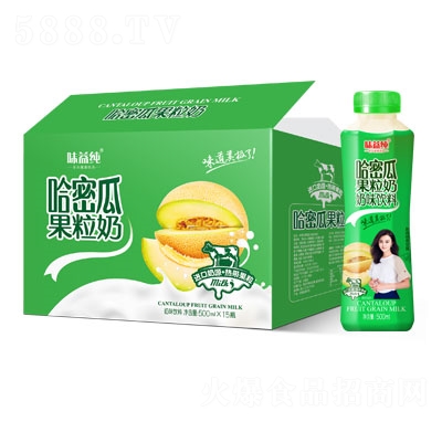 味益純哈密瓜果粒奶500mlx15