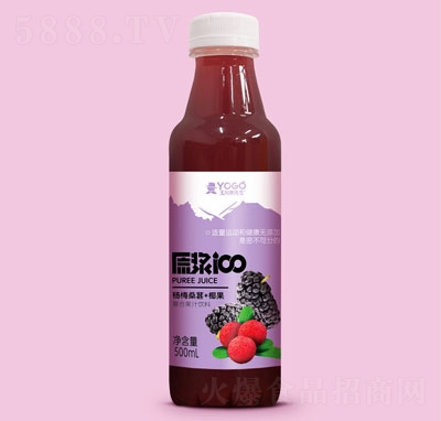 玉川果先生楊梅桑葚+椰果復合果汁飲料500ml