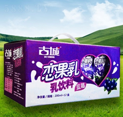 古城戀果乳藍莓味200mlX12盒