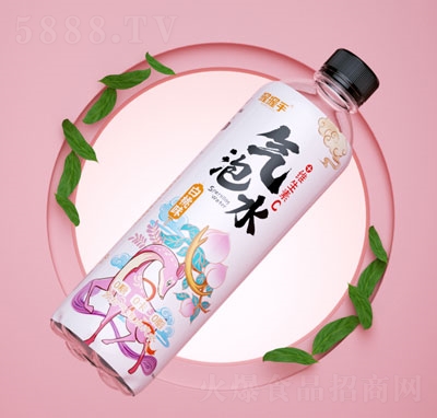 握握手氣泡水白桃味500ml