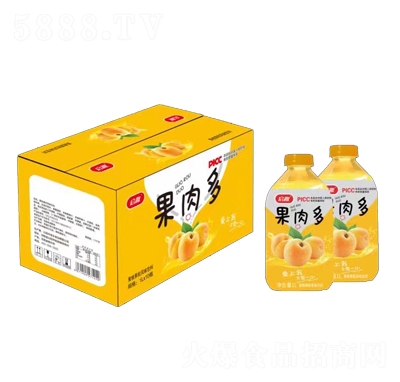 啟趣果肉多黃桃果粒風(fēng)味飲料