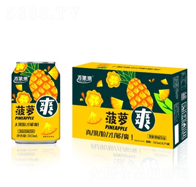 百果潮菠蘿果粒果味飲料310mlX24