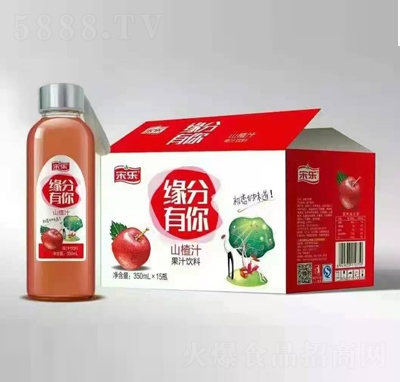 宋樂(lè)山楂汁果汁飲料350mlX15瓶