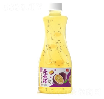 京智源奇亞籽百香果果粒果汁飲料500ml