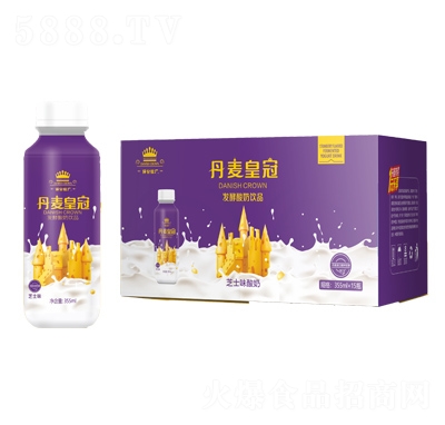 仟分牧廠丹麥皇冠芝士味發(fā)酵酸奶飲品355毫升箱裝