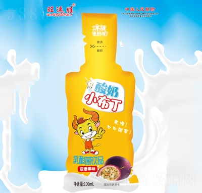 旺運(yùn)娃酸奶小布丁乳酸菌飲品百香果味100ml