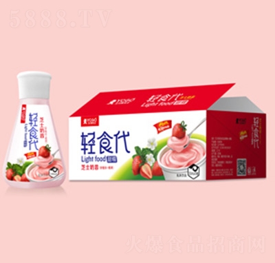 輕食代芝士奶昔草莓+椰果乳味飲品350ml×15瓶