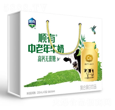 順有中老年牛奶高鈣無(wú)蔗糖