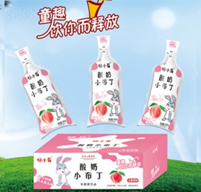 恬小莓酸奶小布丁乳酸菌飲品水蜜桃味100ml×30袋