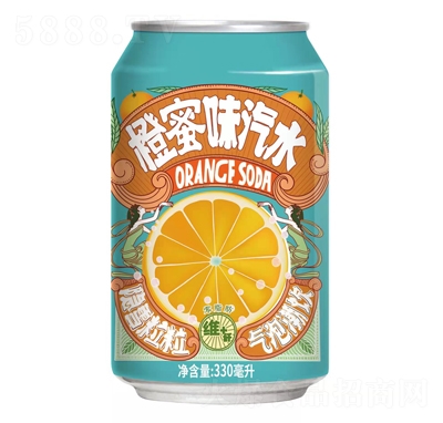 隱雪橙蜜味汽水330毫升果味果汁碳酸飲料解渴氣泡飲品