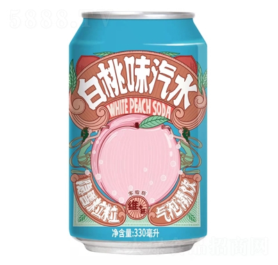 隱雪白桃味汽水330毫升碳酸飲料蘇打水氣泡水