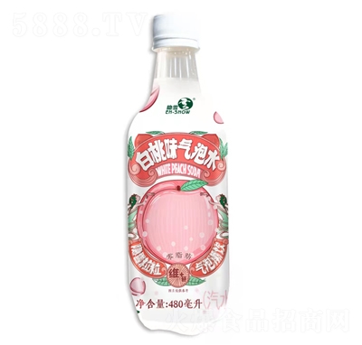 隱雪白桃味汽泡水480毫升果味果汁碳酸飲料解渴氣泡飲品