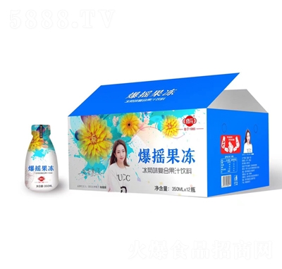 一品云臺(tái)修花爆搖果凍冰菊味復(fù)合果汁飲料350mlX12瓶