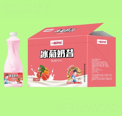 一品云臺(tái)冰菊奶昔紅柚味乳味飲料1.22升X8瓶