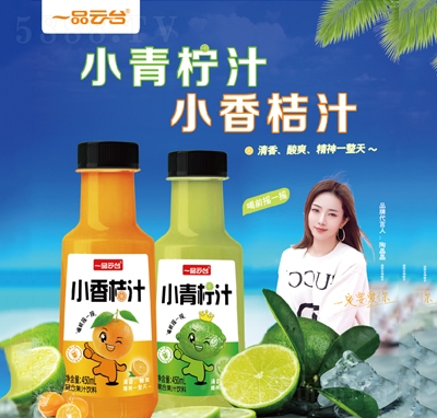 一品云臺(tái)小香桔汁+小青檸汁復(fù)合果汁飲料450ml果汁飲品招商