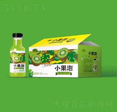 小奶包小果泡復(fù)合果汁2022飲料招商代理獼猴桃味450ml×15瓶