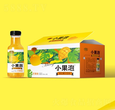 小奶包小果泡復(fù)合果汁2022飲料招商代理芒果味450ml×15瓶