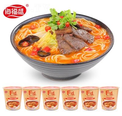 海福盛方便面非油炸凍干面整箱6杯裝沖泡即食速食牛肉面夜宵