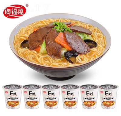 海福盛方便面非油炸凍干面整箱6杯裝沖泡即食速食私房牛肉面夜宵