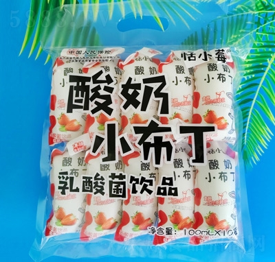 恬小莓酸奶小布丁草莓乳酸菌飲品100ml×10袋招商代理兒童奶