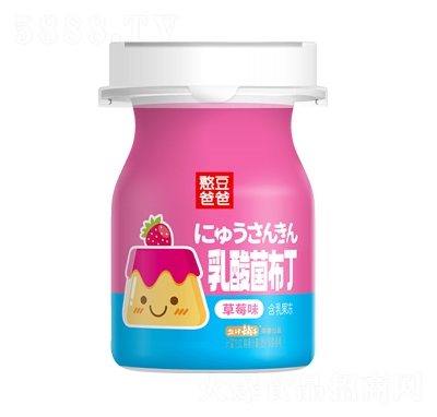 憨豆爸爸乳酸菌布丁草莓味含乳果凍散稱計量