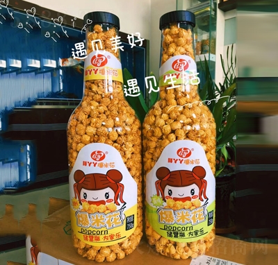 胖丫丫爆米花焦糖味+原味750g零食推薦休閑食品