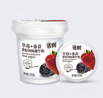 新希望天香活潤草莓+桑葚果粒風(fēng)味酸牛奶