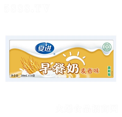 夏進早餐奶麥香味200mlX18