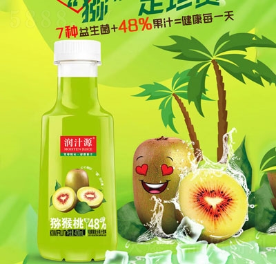 潤汁源獼猴桃乳酸菌復(fù)合果汁飲料400ml夏季飲品招商