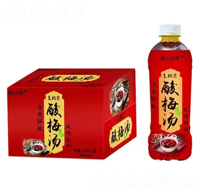 陶山莊園老北京酸梅湯風(fēng)味飲料500mlX15瓶夏季飲品招商代理