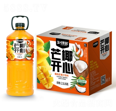 2.5L×6玉川果園椰肉芒果汁