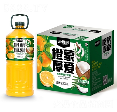 2.5L×6玉川果園椰肉柳橙汁