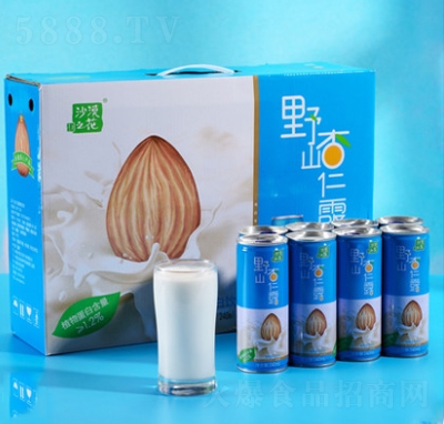 沙漠之花國(guó)產(chǎn)罐裝杏仁露240ml植物蛋白飲料