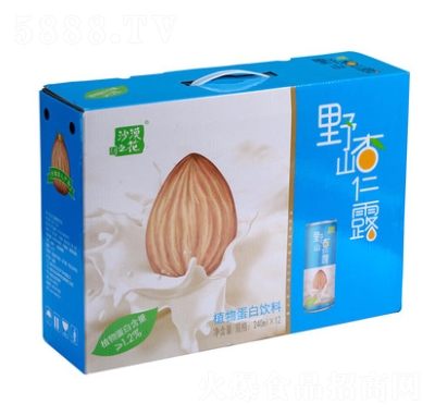 內(nèi)蒙沙漠之花杏仁露國(guó)產(chǎn)杏仁乳罐裝杏仁植物蛋白飲料
