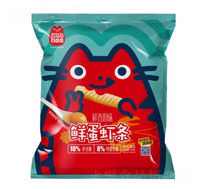 喜盈盈鮮蛋蝦條鮮香原味休閑食品40g
