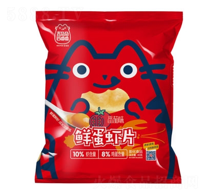 喜盈盈鮮蛋蝦片番茄味休閑食品40g